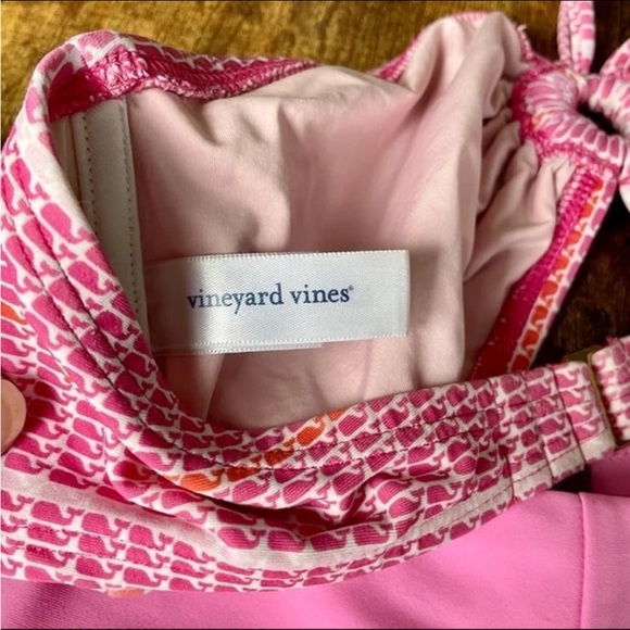 Vineyard Vines Bandeau whale print halter XSmall bikini bathing suit top - Picture 11 of 11